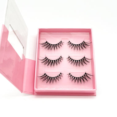 Cat Eye Faux Mink Eyelashes – 3 Pair Set