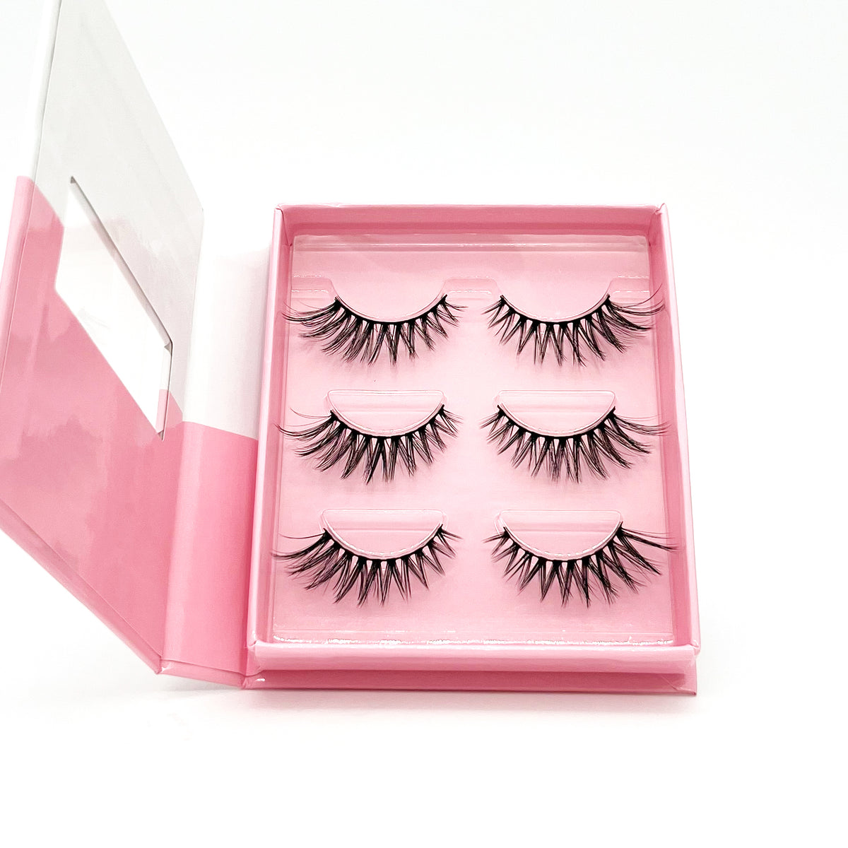 cateyes false lashes: 01 - catwalk – edgars Images... Cat Eye Faux Mink Eyelashes – 3 Pair Set