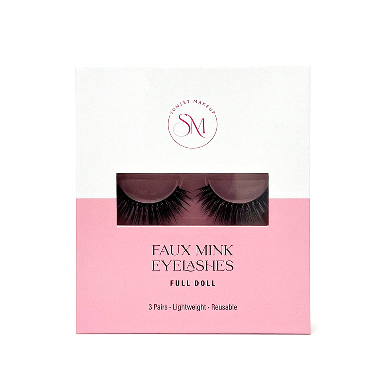 Full Doll Faux Mink Eyelashes – 3 Pair Set
