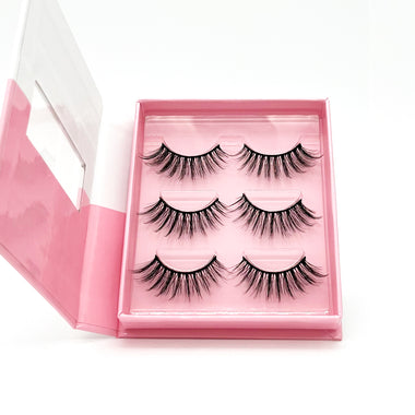 Light Wispy Faux Mink Eyelashes – 3 Pair Set