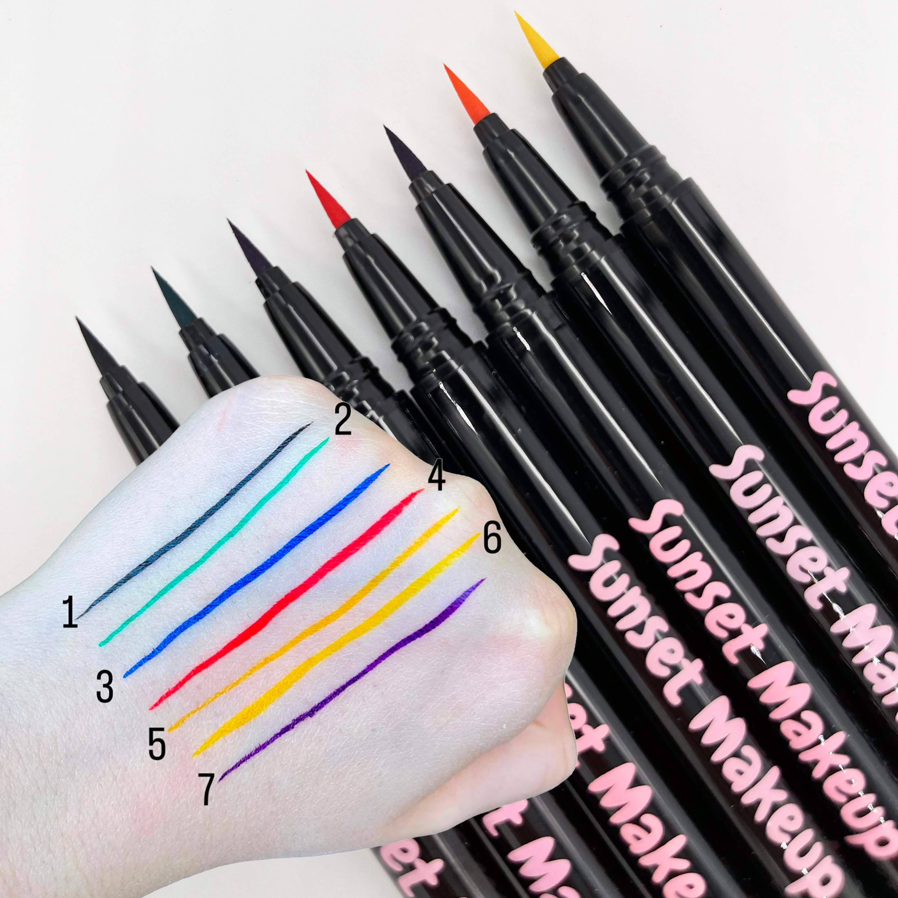 Felt Tip Eyeliner Sunset Makeup