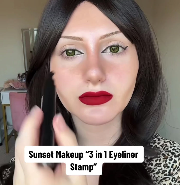 How to apply eyeliner stamp