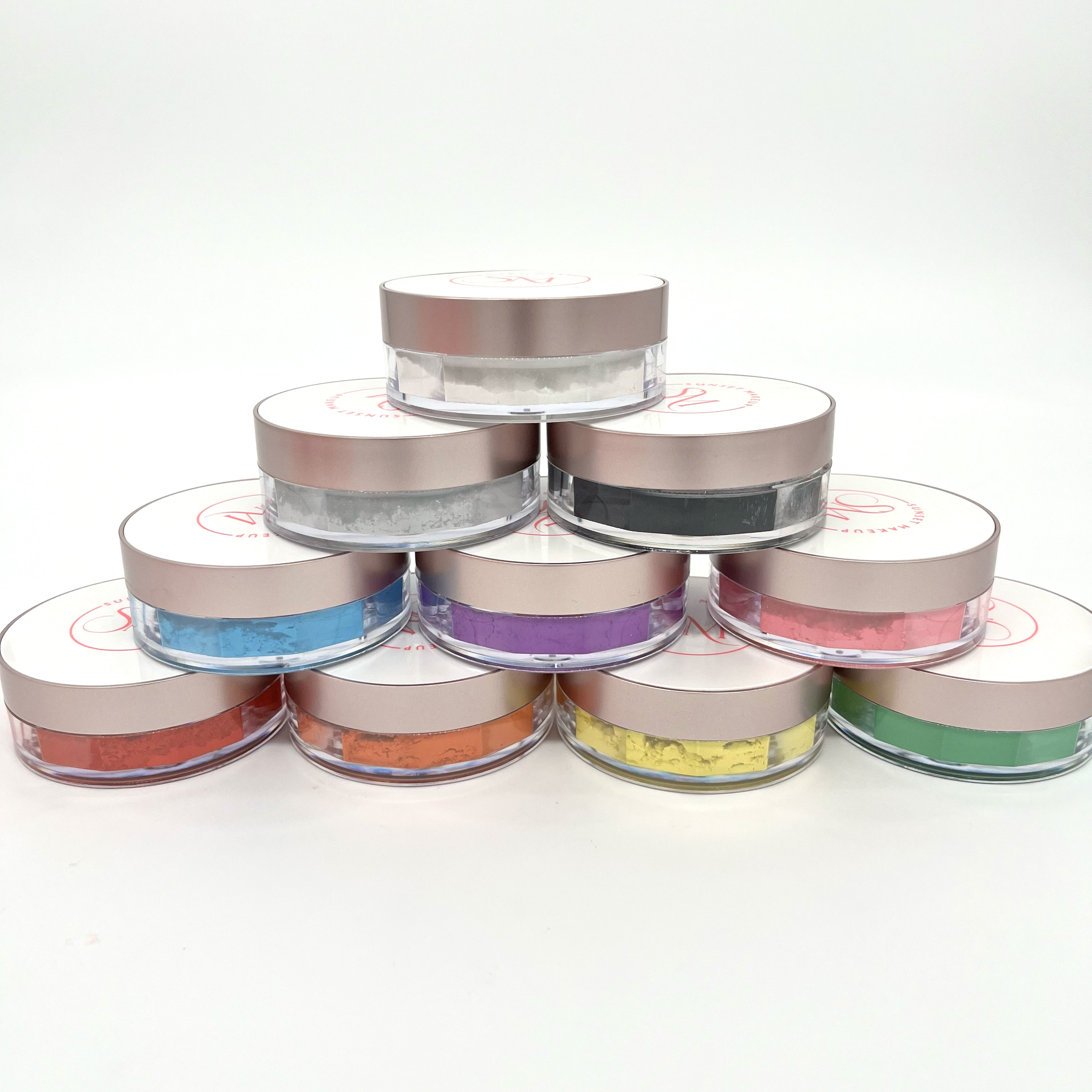 sunset makeup 10 pc Colorful setting powder Bundle